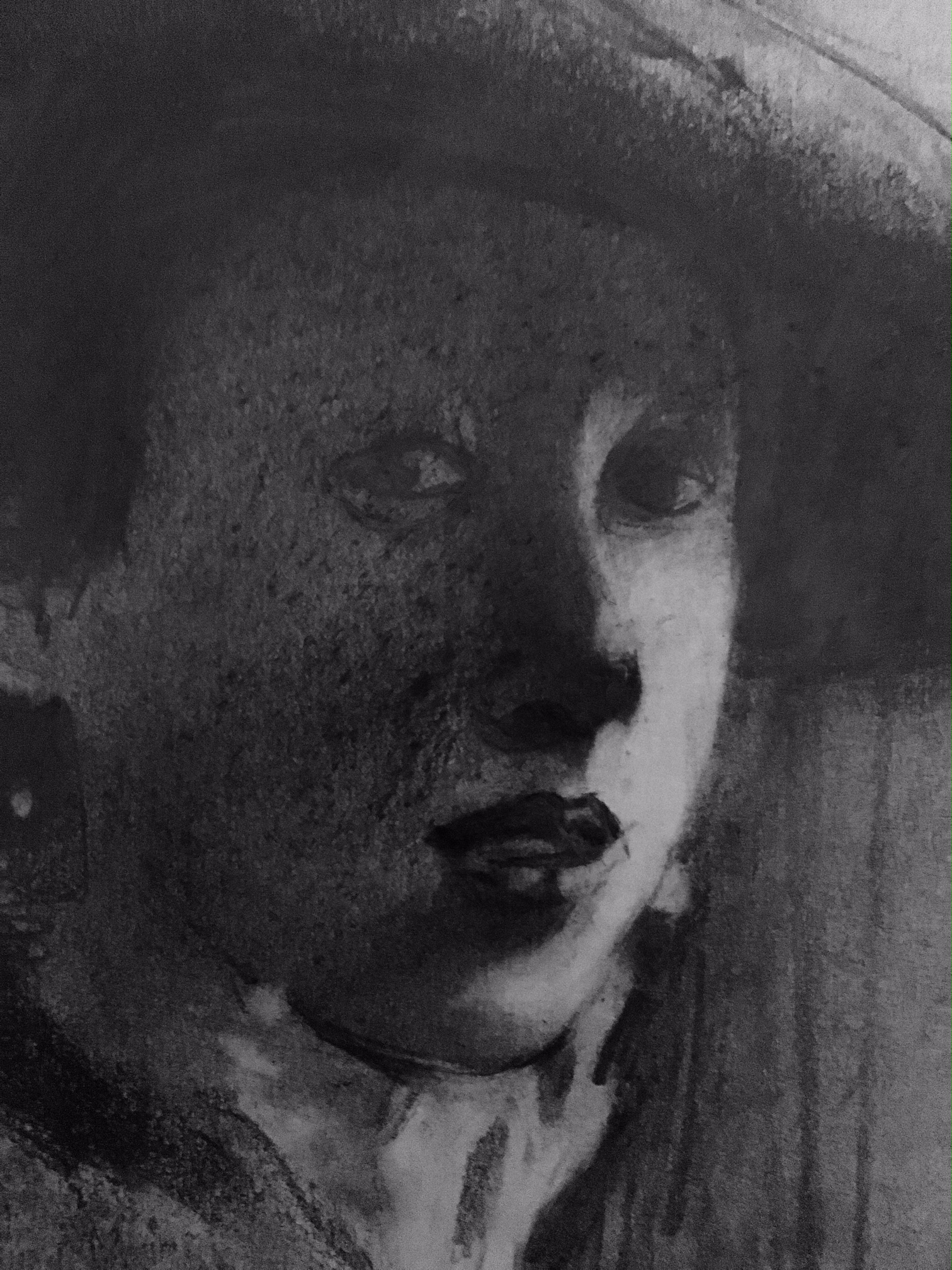 After Vermeer drawing by Steve Bradbury