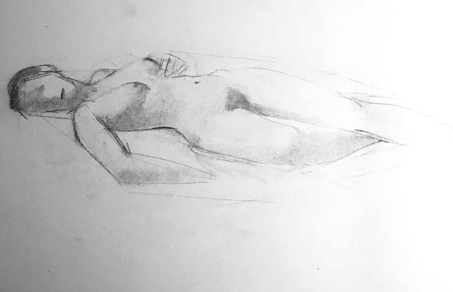 Rowan, 25 minutes - drawing by Steve Bradbury