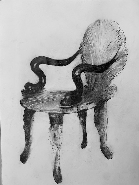 Matisse’s Baroque Chair drawing by Steve Bradbury
