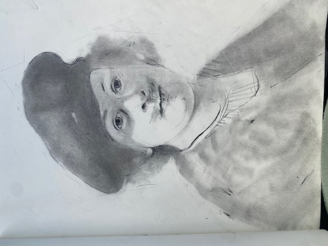 Rembrandt Tidied Up drawing by Steve Bradbury
